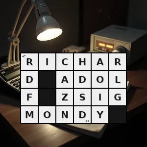 Rozwiązanie krzyżówki: noblista z dziedziny chemii w roku 1925 - richard adolf zsigmondy | hasła, synonimy i podpowiedzi Hasło krzyżówkowe noblista z dziedziny chemii w roku 1925 - richard adolf zsigmondy – rozwiązanie, synonimy, podpowiedzi i definicje krzyżówkowe